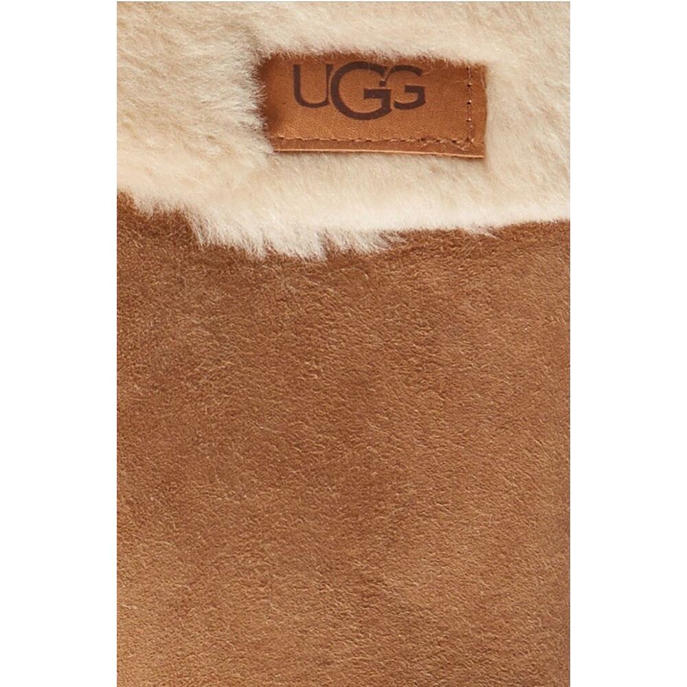 UGG® Genuine Shearling Chestnut Brown Gloves Womens M/L NEW READ - Picture 2 of 7